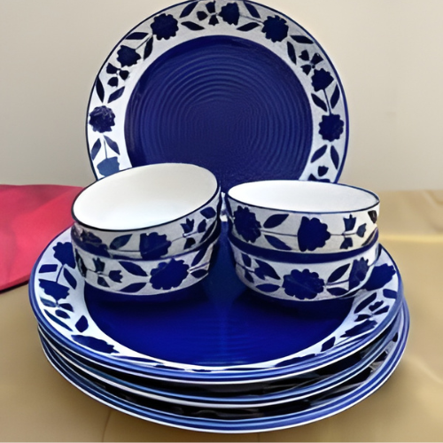 Azure Bloom Dinner Set